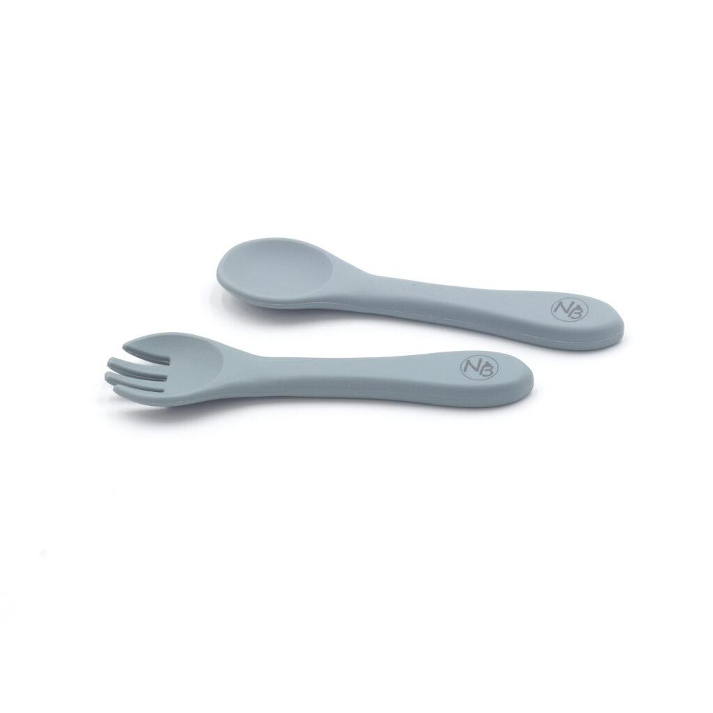 Silicone Fork & Spoon Set Start4life Blue