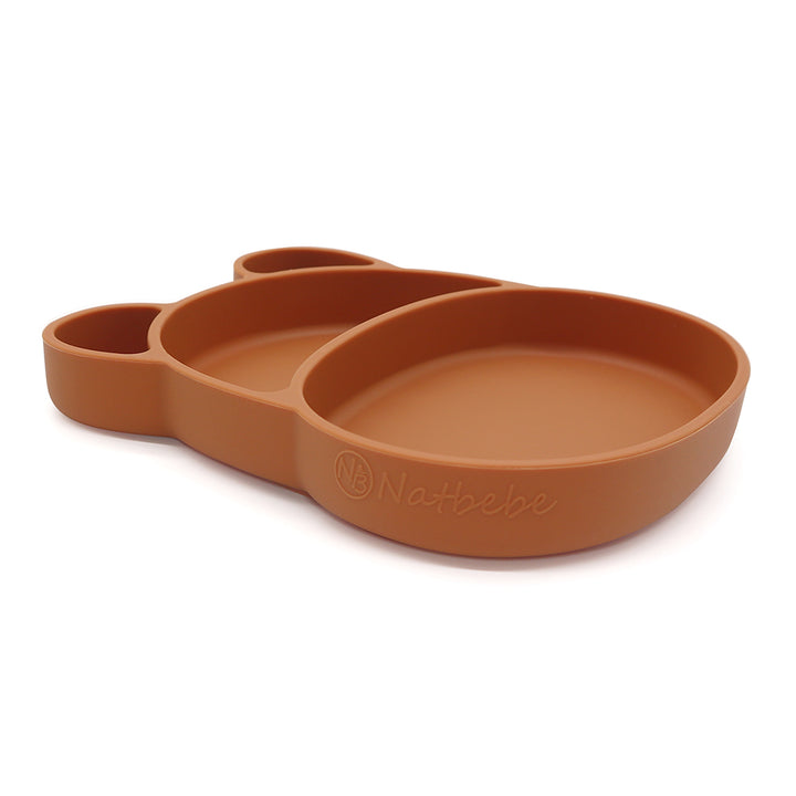 Hippo Suction Divider Plate Warm Terracotta