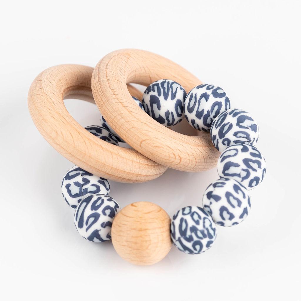 Wooden Ring Teether Leopard