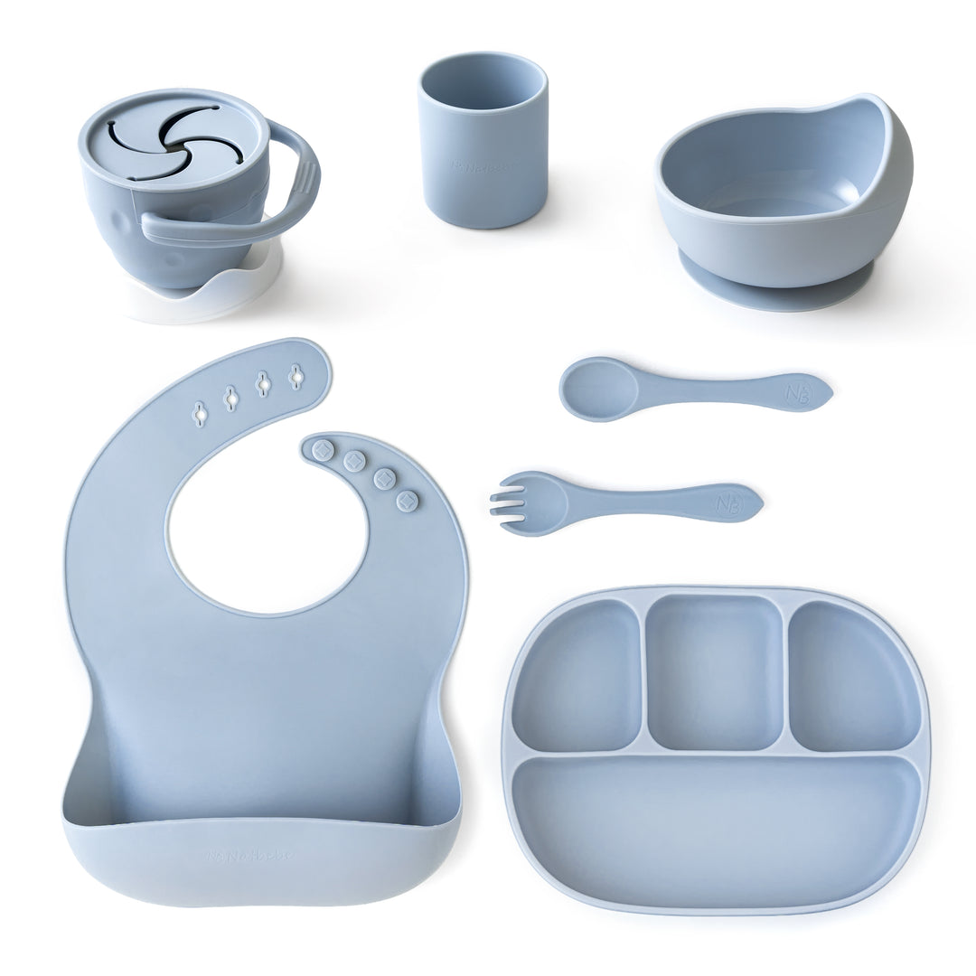 Silicone Baby Weaning Set Simply Blue