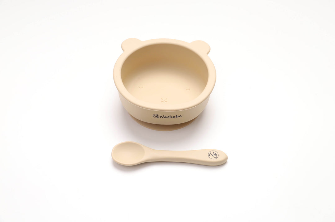 Suction Silicone Bear Bowl Set Cream