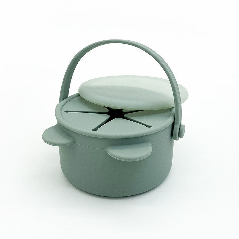 Silicone Portable Anti Drip Silicone Snack Pot