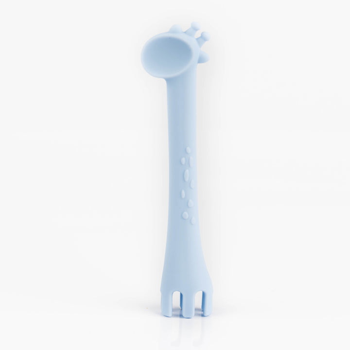 2 in 1 Giraffe Silicone Spoon and Fork