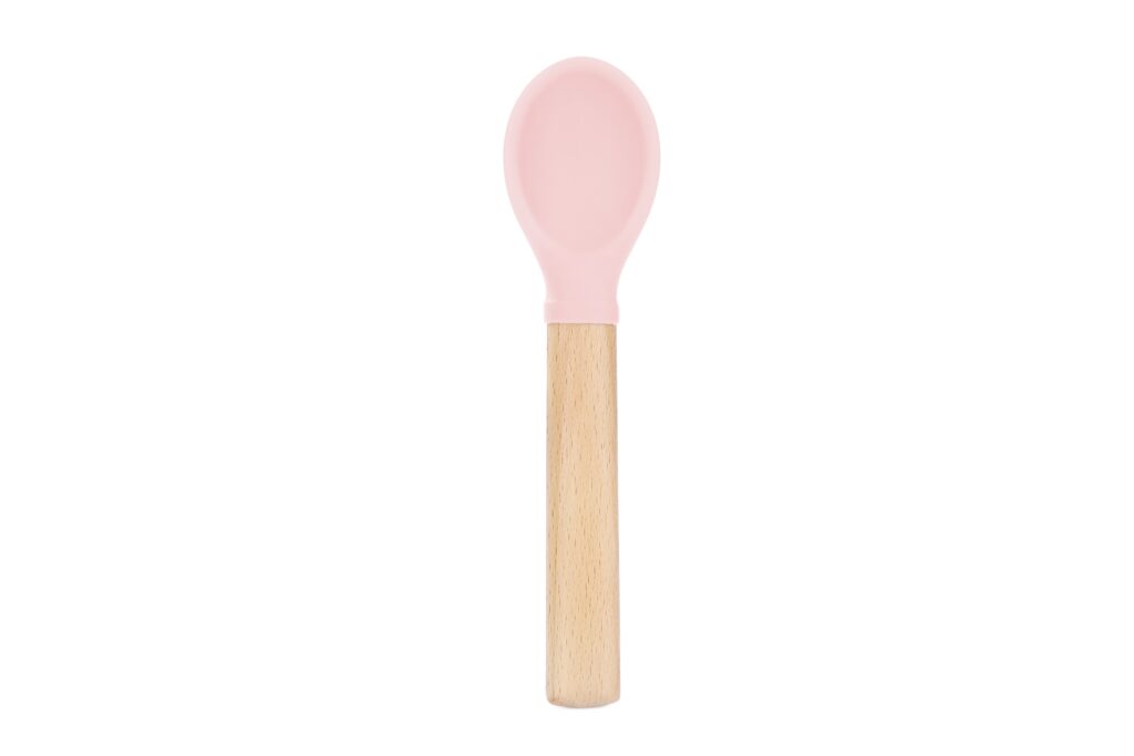 Wooden Handle Fork and Spoon Set Simply Pink